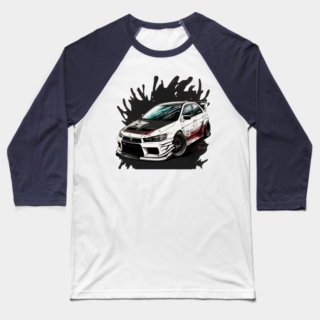 Mitsubishi Evo Baseball T-Shirt by Evergreen Market